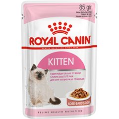 Приют Мартышкин и другие. Royal Canin KITTEN INSTINCTIVE Роял Канин КИТТЕН ИНСТИНКТИВ Нежные кусочки В СОУСЕ для котят до 12 мес. и беременных кошек