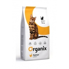 Приют Право Жить. ORGANIX Adult Cat Chicken - Органикс Корм для кошек с курочкой 18кг