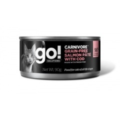 GO! Carnivore Grain Free Salmon Pate with Cod CF - ГОУ беззерновые консервы для кошек с лососем и треской, 100 гр GO! Carnivore Grain Free Salmon Pate with Cod CF - ГОУ беззерновые консервы для кошек с лососем и треской, 100 гр