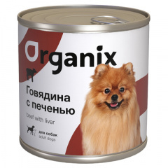 Приют Маришкины кошки. ORGANIX Органикс Консервы для собак c говядиной и печенью 750 гр
