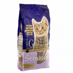 Приют Маришкины кошки. NERO GOLD Sensitive super premium - Неро Голд Корм для кошек с чувствительным пищеварением на ягненке 18 кг