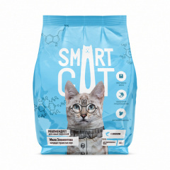 Приют Пушистым нужен дом. Smart Cat сухой корм для взрослых стерилизованных кошек, с лососем,5 кг