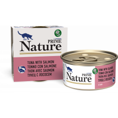 PRIME NATURE Прайм Нэйчер для кошек Тунец с лососем в бульоне 85 гр