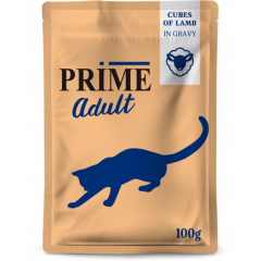 PRIME пауч Кусочки из ягненка в бульоне, для кошек 100г