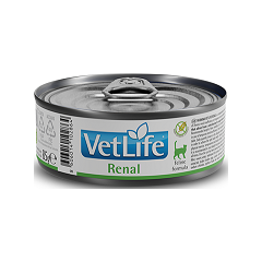 Приют Всем хвостикам. FARMINA Vet Life Natural Diet Cat Renal - Фармина диетический влажный корм для кошек при хроническая болезни почек; вспомогательная терапия при застойной сердечной недостаточности 85 гр 