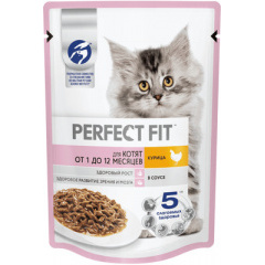 Perfect Fit влажный корм для котят с курицей в соусе 75 гр