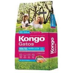 Приют Кошачья Санатория. KONGO ADULT CATS SALMON AND TUNA FLAVOR Конго сухой корм для взрослых кошек с лососем и тунцом, 8 кг 