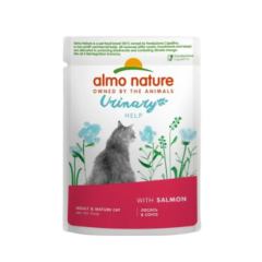 Приют Бастет. Almo Nature паучи Влажный корм для профилактики мочекаменной болезни у взрослых кошек с лососем в соусе (Holistic Functional, Urinary help, Salmon)