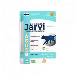 Jarvi Ярви монопротеиновый пауч для стерилизованных кошек и кастрированных котов с телятиной кусочки в соусе