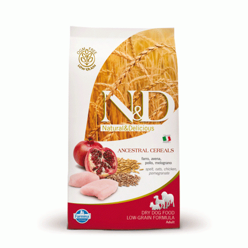 FARMINA N&D LG Adult Dog Mini - Фармина низкозерновой корм для собак мелких пород курица, спельта, овёс и гранат FARMINA N&D LG Adult Dog Mini - Фармина низкозерновой корм для собак мелких пород курица, спельта, овёс и гранат