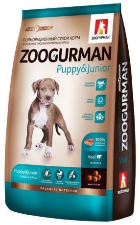 Zoogurman сухой корм для щенков средних и крупных пород Телятина Zoogurman сухой корм для щенков средних и крупных пород Телятина
