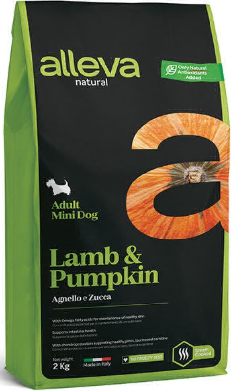 ALLEVA NATURAL DOG Adult Lamb & Pumpkin Mini сухой корм для собак мелких пород с ягненком и тыквой ALLEVA NATURAL DOG Adult Lamb & Pumpkin Mini сухой корм для собак мелких пород с ягненком и тыквой