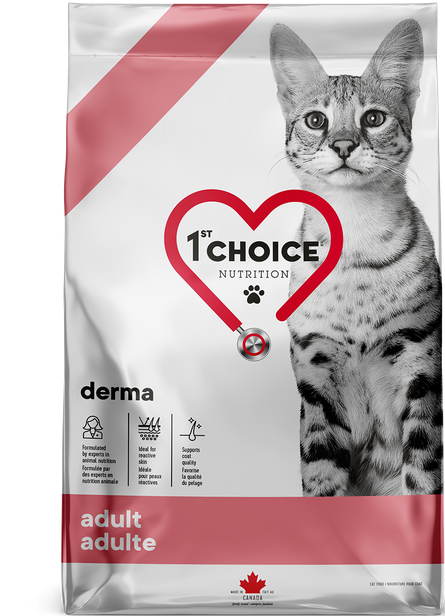 1st CHOICE Grain Free DERMA Сухой корм для взрослых кошек с гиперчувствительной кожей, лосось 1st CHOICE Grain Free DERMA Сухой корм для взрослых кошек с гиперчувствительной кожей, лосось