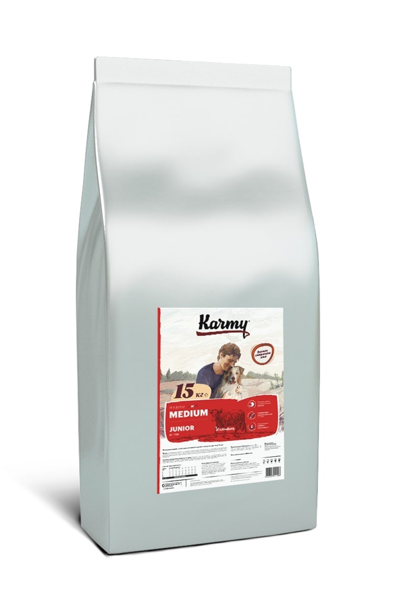 Karmy Medium Junior - Карми для щенков средних пород Телятина 15кг Karmy Medium Junior - Карми для щенков средних пород Телятина 15кг