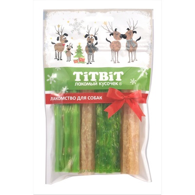 TiTBiT новогодняя коллекция Палочки мармеладные для собак Green snack, 100 гр TiTBiT новогодняя коллекция Палочки мармеладные для собак Green snack, 100 гр