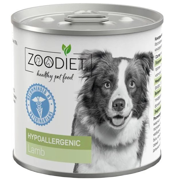 Zoodiet Hypoallergenic Lamb Зоодиет консервы для собак склонных к аллергии Ягненок 240 г Zoodiet Hypoallergenic Lamb Зоодиет консервы для собак склонных к аллергии Ягненок 240 г