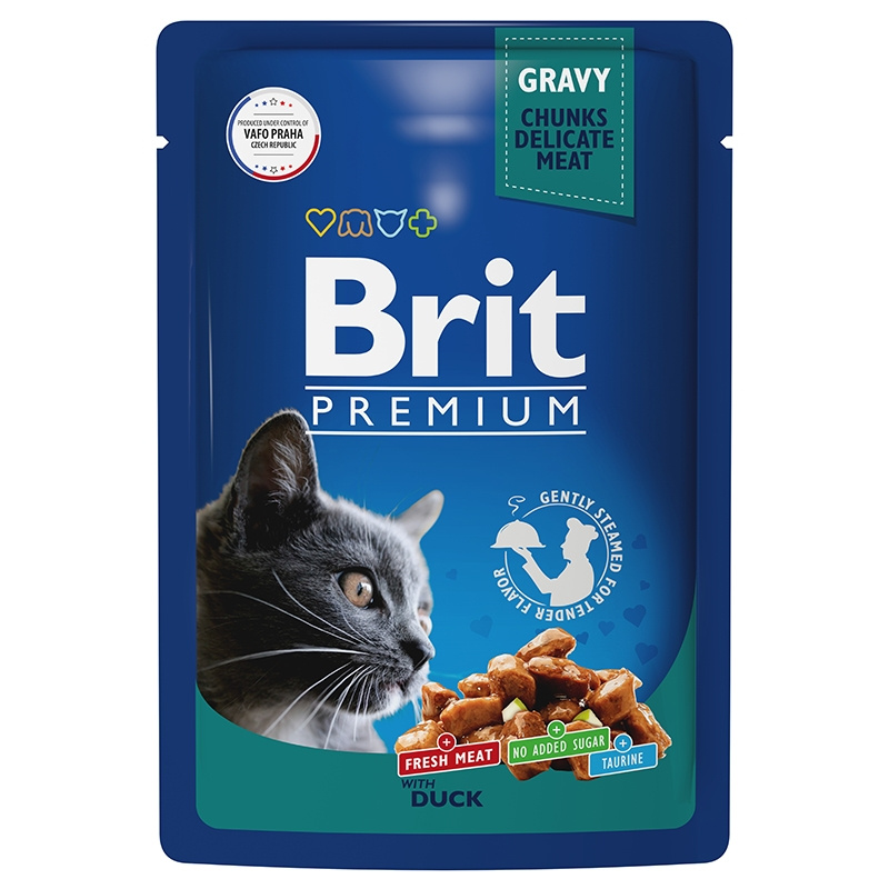 Brit Premium Брит паучи для кошек утка в соусе 85 гр Brit Premium Брит паучи для кошек утка в соусе 85 гр