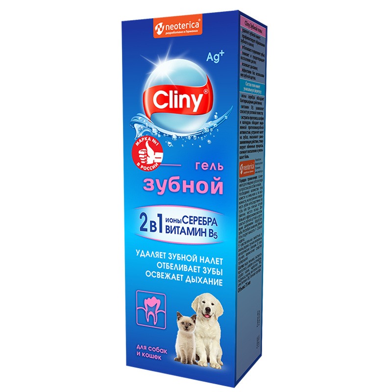 CLINY Экопром зубной гель для собак и кошек 75мл CLINY Экопром зубной гель для собак и кошек 75мл