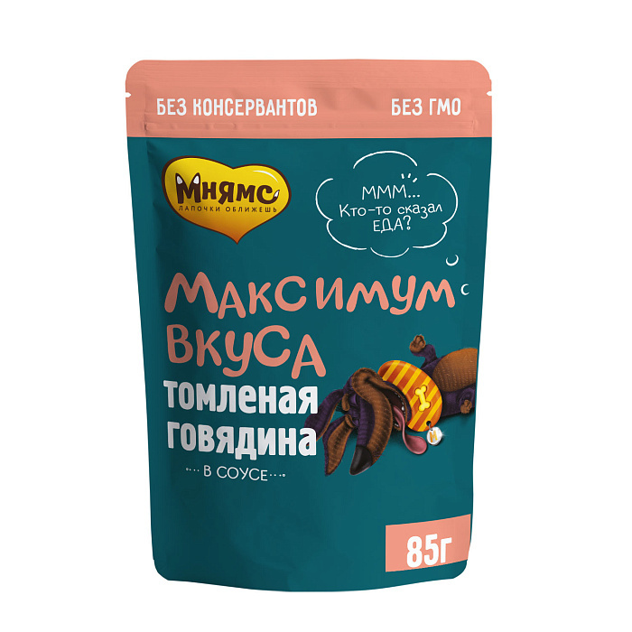 Пауч Мнямс томленая говядина в соусе для собак "Максимум вкуса" 85 г Пауч Мнямс томленая говядина в соусе для собак "Максимум вкуса" 85 г