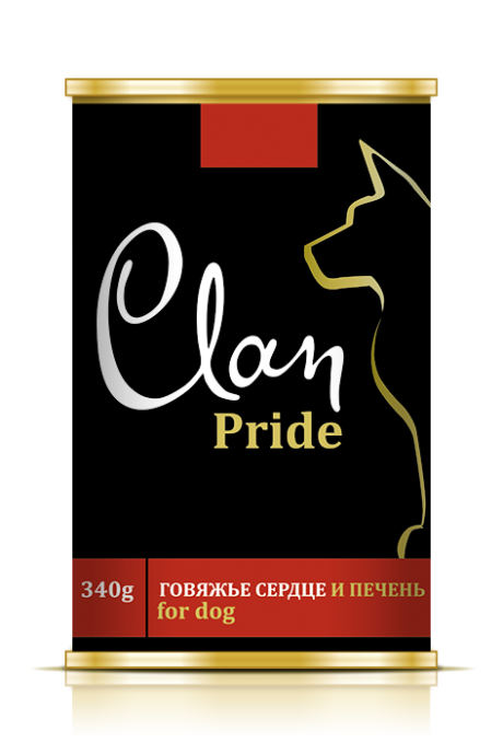 CLAN Pride консервы для собак Говяжье сердце и печень CLAN Pride консервы для собак Говяжье сердце и печень