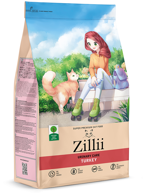 Zilli Urinary Care Cat - Зилли сухой для взрослых кошек РН контроль Индейка Zilli Urinary Care Cat - Зилли сухой для взрослых кошек РН контроль Индейка
