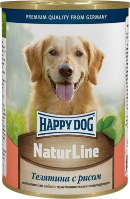 HAPPY DOG - Хеппи Дог Консервы для собак с телятиной и рисом 410 гр HAPPY DOG - Хеппи Дог Консервы для собак с телятиной и рисом 410 гр