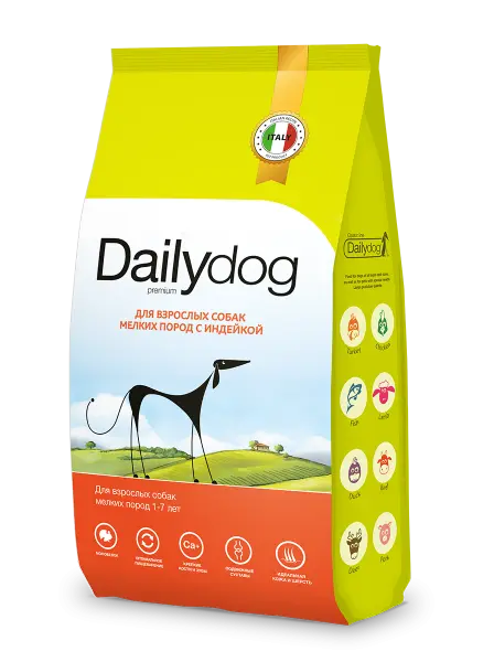 Dailydog монобелковый корм для взрослых собак мелких пород с индейкой Dailydog монобелковый корм для взрослых собак мелких пород с индейкой