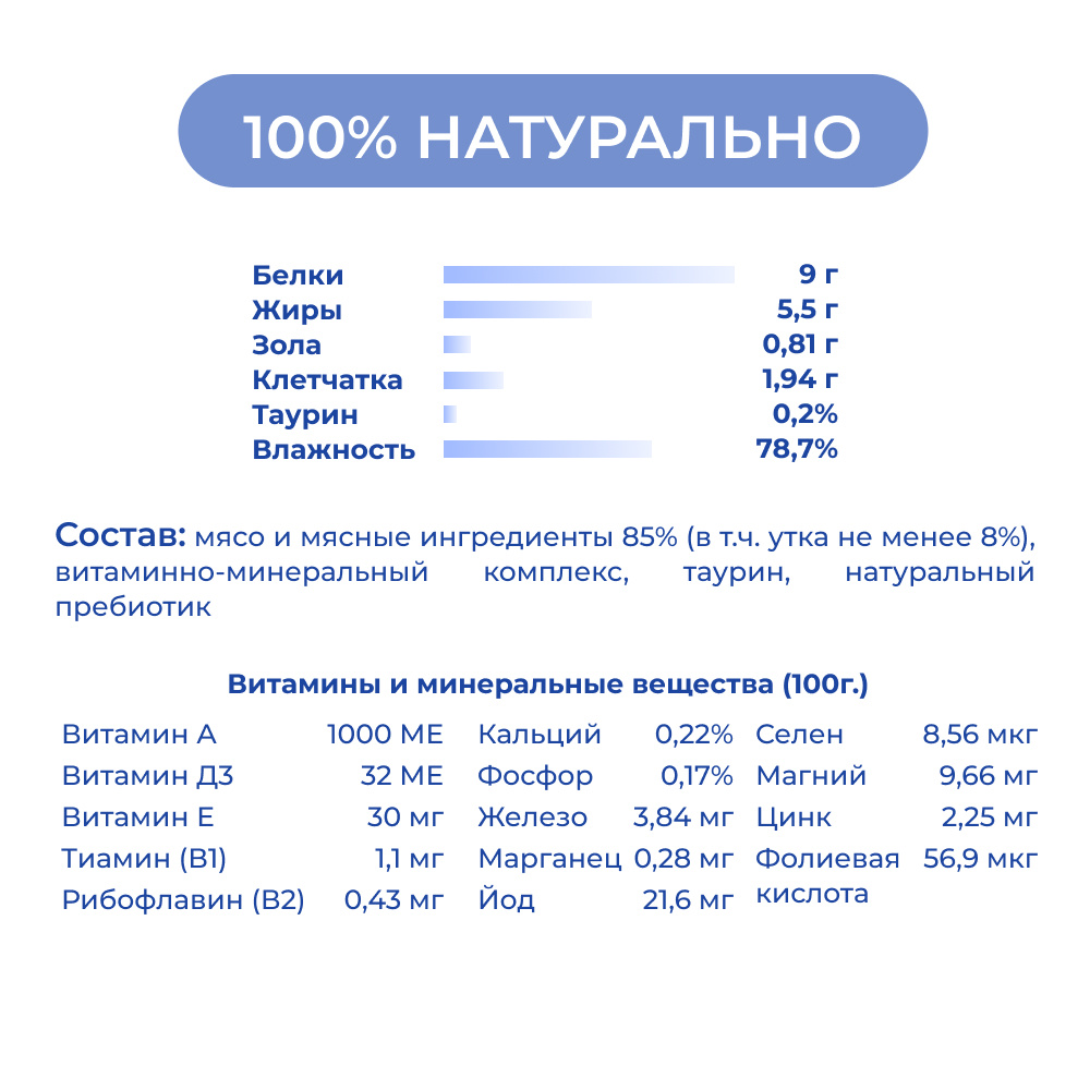 Jarvi Ярви Паштет с уткой для домашних кошек Jarvi Ярви Паштет с уткой для домашних кошек