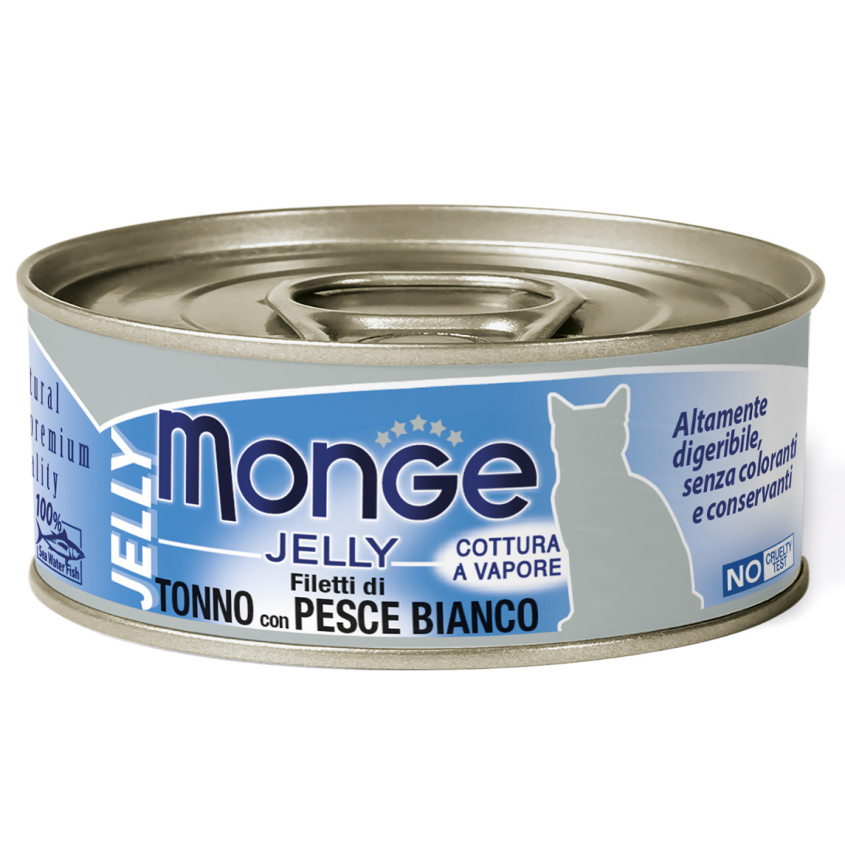 Влажный корм Monge jelly Adult cat для взрослых кошек с желтоперым тунцом и белой рыбой, консервы 80 г Влажный корм Monge jelly Adult cat для взрослых кошек с желтоперым тунцом и белой рыбой, консервы 80 г
