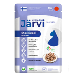 Jarvi Ярви пауч для стерилизованных кошек кусочки в желе со вкусом говядины Jarvi Ярви пауч для стерилизованных кошек кусочки в желе со вкусом говядины