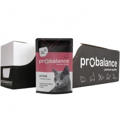 Probalance Active Консервированный корм для активных кошек 85 гр, уп. 28 шт