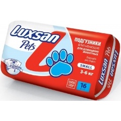  Luxsan Подгузники для животных 3-6 кг Small - 16 шт 