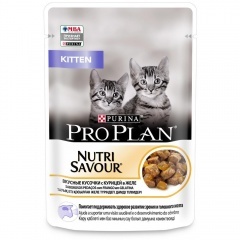 Приют Аверс. Pro Plan KITTEN - Про План паучи для котят, кусочки в желе с курицей, 85гр Приют Аверс. Pro Plan KITTEN - Про План паучи для котят, кусочки в желе с курицей, 85гр