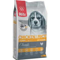 Blitz Classic Блитц сухой корм для щенков всех пород с курицей и рисом Blitz Classic Блитц сухой корм для щенков всех пород с курицей и рисом