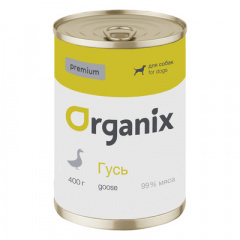 ORGANIX Органикс Консервы монобелковые премиум для собак, с гусем 99% мяса 400гр ORGANIX Органикс Консервы монобелковые премиум для собак, с гусем 99% мяса 400гр