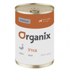 ORGANIX Органикс Консервы монобелковые премиум для собак, с уткой 99% мяса ORGANIX Органикс Консервы монобелковые премиум для собак, с уткой 99% мяса