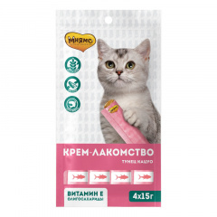 Мнямс крем-лакомство для кошек с тунцом кацуо 4х15г