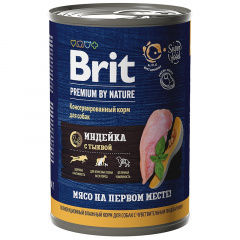 BRIT Premium By Nature Брит консервы для собак с чувствительным пищеварением с индейкой и тыквой 410 гр BRIT Premium By Nature Брит консервы для собак с чувствительным пищеварением с индейкой и тыквой 410 гр