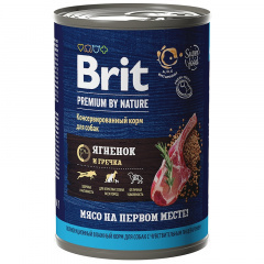 BRIT Premium By Nature Брит консервы для собак с чувствительным пищеварением с ягненком и гречкой 410 гр BRIT Premium By Nature Брит консервы для собак с чувствительным пищеварением с ягненком и гречкой 410 гр
