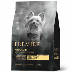  PREMIER Adult Mini Turkey - Премьер корм для  взрослых собак мелких пород с нормальной активностью, чувствительным пищеварением или склонных к аллергии с индейкой