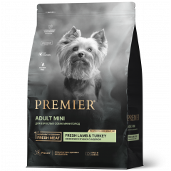 PREMIER Adult Mini Lamb&Turkey  - Премьер корм для  взрослых собак мелких пород с нормальной активностью, чувствительным пищеварением или склонных к аллергии с индейкой и ягненком