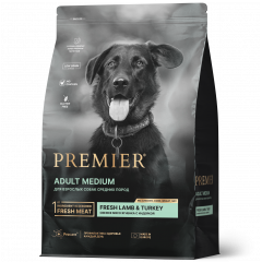 PREMIER Adult Medium Lamb&Turkey - Премьер корм взрослых собак средних пород с нормальной активностью, чувствительным пищеварением или склонных к аллергии с ягненком и индейкой 10 кг