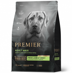  PREMIER Adult Maxi Lamb&Turkey - Премьер корм для взрослых собак крупных пород с нормальной активностью, чувствительным пищеварением или склонных к аллергии с ягненком и индейкой 10 кг