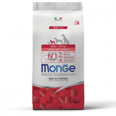 Сухой корм Monge Dog Daily Line Mini для щенков мелких пород, из курицы Сухой корм Monge Dog Daily Line Mini для щенков мелких пород, из курицы