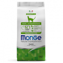 Сухой корм Monge Cat Speciality Line Monoprotein Adult для взрослых кошек, из кролика Сухой корм Monge Cat Speciality Line Monoprotein Adult для взрослых кошек, из кролика