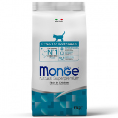 Сухой корм Monge Cat Daily Line для котят и беременных кошек, из курицы Сухой корм Monge Cat Daily Line для котят и беременных кошек, из курицы