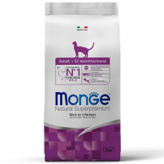 Сухой корм Monge Cat Daily Line для взрослых кошек, из курицы Сухой корм Monge Cat Daily Line для взрослых кошек, из курицы
