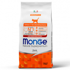 Сухой корм Monge Cat Speciality Line Monoprotein для котят и беременных кошек, из утки Сухой корм Monge Cat Speciality Line Monoprotein для котят и беременных кошек, из утки