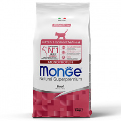 Сухой корм Monge Cat Speciality Line Monoprotein для котят и беременных кошек, из говядины Сухой корм Monge Cat Speciality Line Monoprotein для котят и беременных кошек, из говядины