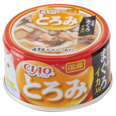 Влажный корм для кошек Inaba Ciao Toromi Куриное филе, тунец магуро и кальмар в бульоне 80г Влажный корм для кошек Inaba Ciao Toromi Куриное филе, тунец магуро и кальмар в бульоне 80г